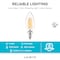 Luxrite B11 LED Light Bulbs 5W (60W Equivalent) 550LM 2700K Warm White Dimmable E12 Candelabra Base 16-Pack LR21592-16PK - alternate 7